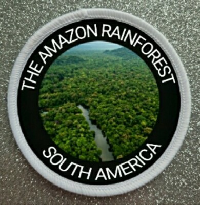 3'' Amazonas Regenwald Südamerika Bügelbild/Aufnähen Patch Abzeichen 