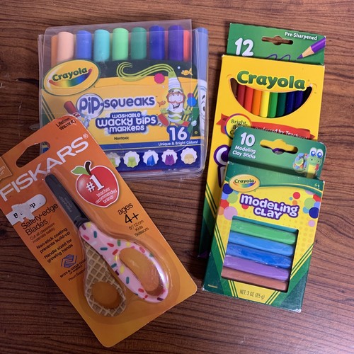 Crayola Art Set Pack  Pip Squeaks, Colored Pencils, Clay  + Scissors NIP  - Picture 1 of 5