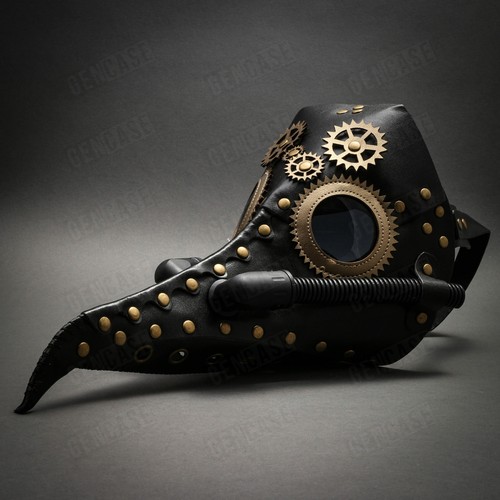 Plague Doctor Steampunk Long BirdNose Halloween Adult Cosplay Costume Party Mask - Picture 106 of 138