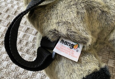 rare vintage new MANGO Teddy Bear Co Backpack Plush Side Zip 