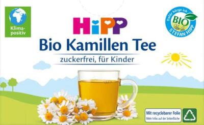 4 x HiPP Organic chamomile sugarfree 80 tea bag Free Shipping from Germany!