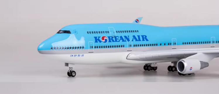 1:150 47CM KOREAN AIR BOEING 747-400 Airplane Landing Gear