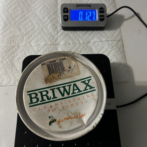 Briwax Light Brown Original Formula Furniture Paste Wax Polish Can 50% Full
