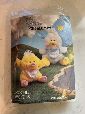 Vintage The Puffalumps Crochet Design Millcraft 1987 Fisher Price