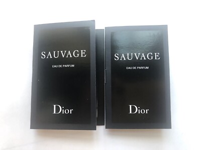 Lot of 2 Dior Sauvage Men Edp Sample Vail 0.03oz/1ml Each Brand New