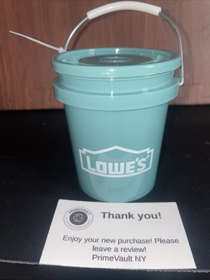 #ad NEW 1 Lowe#x27;s TEAL 0.42 Qt BPA Free Mini Bucket amp; Lid SHIPS FREE FAST IN HAND $4.99