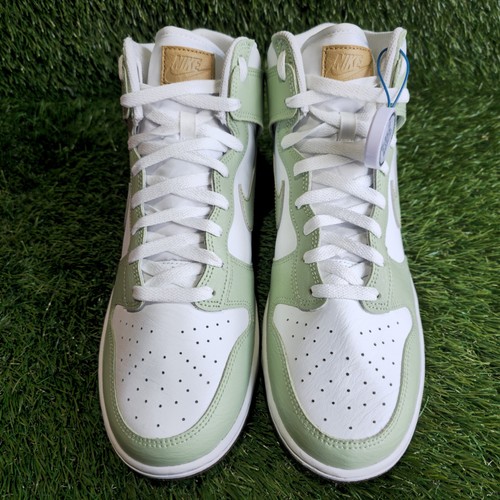 Nike Dunk High Retro Size 10 Trainers Swoosh Honeydew Green White BRAND NEW - Picture 5 of 13