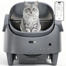Self Clean Automatic Cat Litter Box Smart WiFi App Control Open Top Large Pet