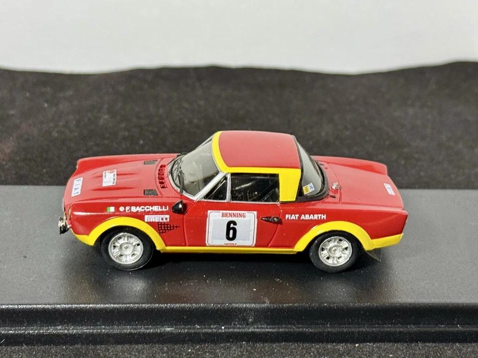 FIAT 124 ABARTH #6 F.BACCHELLI-SCABINI RALLY SAN MARTINO DI CASTROZZA 1974 1:43 - Immagine 2 di 4