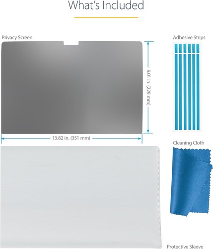 StarTech.com 16-inch MacBook Pro 21/23 Laptop Privacy Screen, Anti-Glare Privacy - Afbeelding 2 van 7