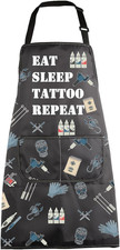 Tattoo Apron Tattoo Artist Gift Funny Eat Sleep Tattoo Repeat Tattooing Apron Ta