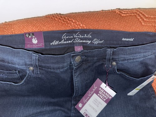 NWT Slimming Womens Gloria Vanderbilt Stretch Amanda Skinny Jeans - NWT 14P - 第 3/5 張圖片