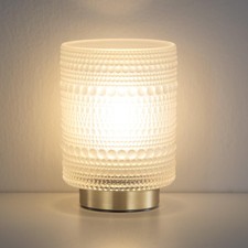 Battery Operated Lamp with Timer, Small Battery Powered lamp for Bedside, Cor...