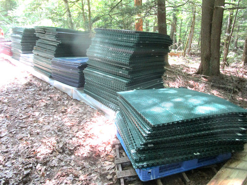 Used Sport Court interlocking plastic sheets, each sheet is 16 square feet