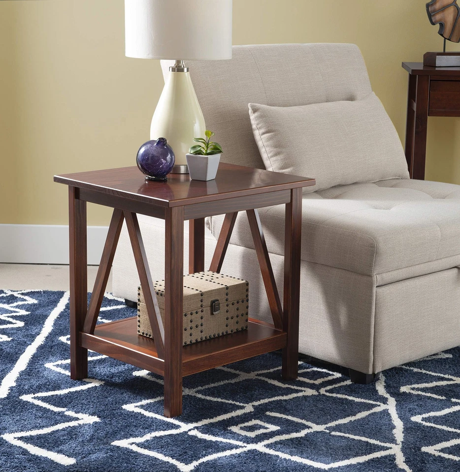 Home Dcor Home Decor Titian End Table, 20"w x 17.72"d x 22.01"h, Antique Tobacco - Image 2 of 4