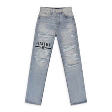 Amiri Stone Indigo MA Bar Logo Straight Jeans SIZE 28 1290