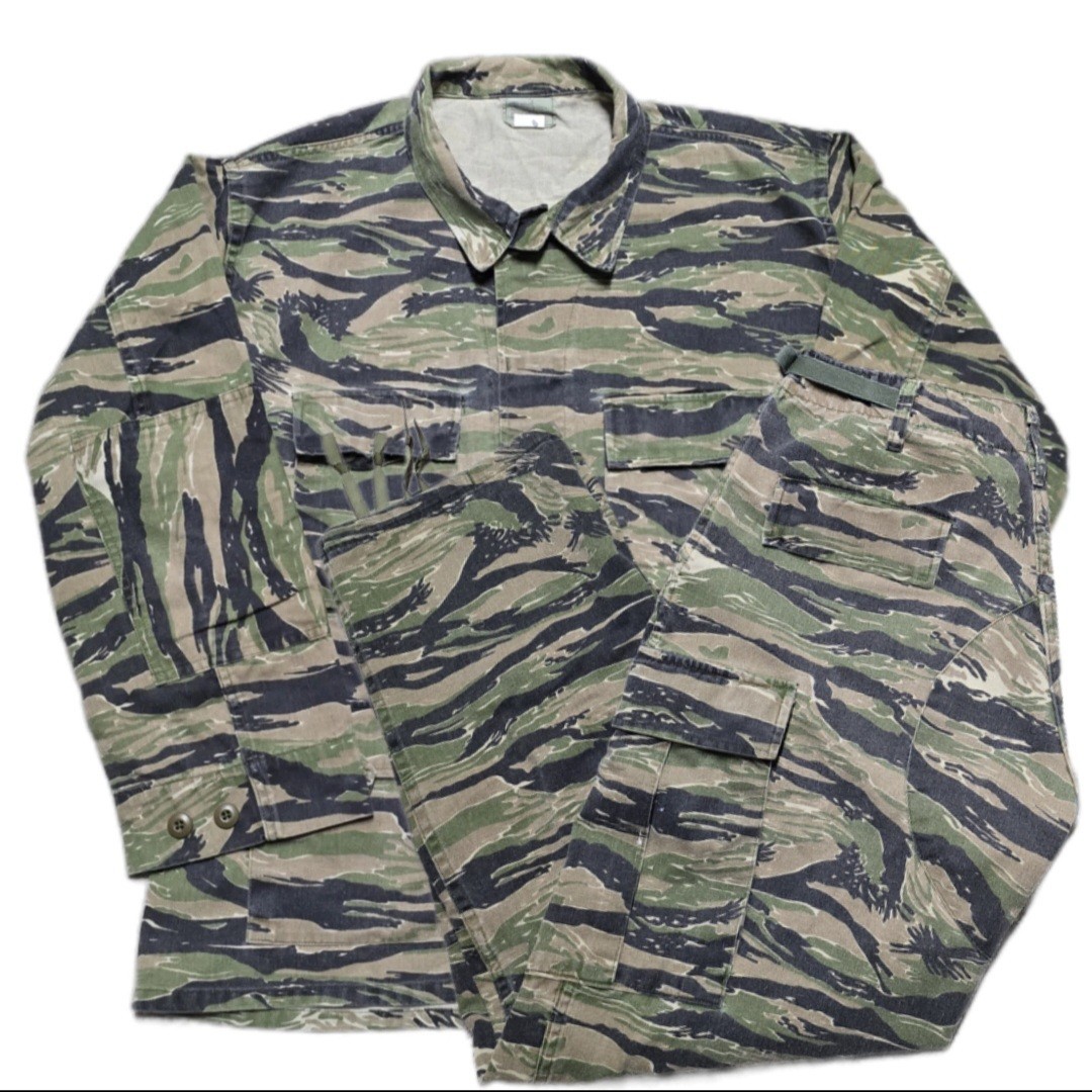 VTG 70s Vietnam Era Tiger Stripe Camo Military Field Jacket