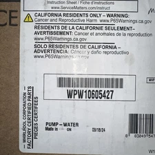 Whirlpool WPW10605427  Washer Drain Pump