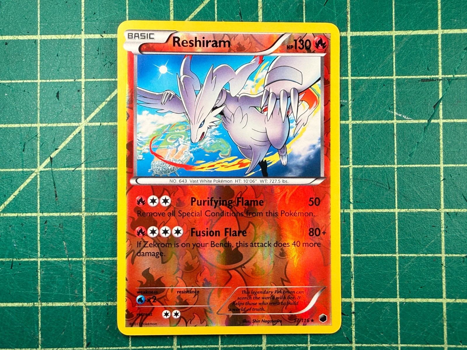 Reshiram 17/116 Plasma Freeze Reverse Holo