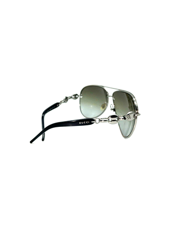 Occhiali da sole VINTAGE Gucci GG4225/S AVIATOR BGYIF 63-11-115 argento nero LEGGI - Foto 2 di 15