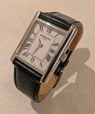 Raymond Weil Genève Women’s Rectangular Quartz Roman Dial Black Leather 5870 120