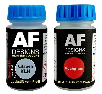 Lackstift für Citroen KLH Bleu Leman Metallic + Klarlack je 50ml Autolack Basisl