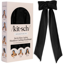 Kitsch Set  Flow Active Heatless Curling Headband for Women - Black, 1Pc  Achi