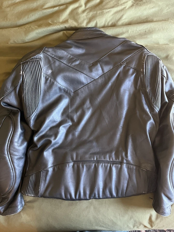 Chaqueta blindada de cuero para moto Frank Thomas para hombre Foto 2 de 4