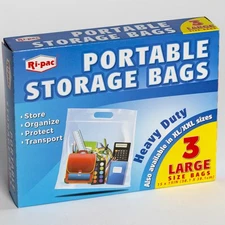 Ri-Pac 6029023 Portable Storage Bag44; Clear - Pac