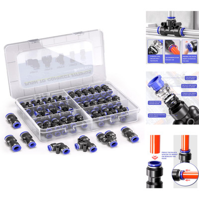 46-teiliges 4-mm-pneumatisches Quick-Push-In-Verbindungs-Kit