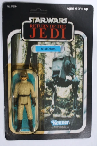 Star Wars Vintage Kenner MOC AT-ST Driver on unpunched 77 back Card ROTJ