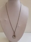 Sterling Silver Gilt Pendant Necklace 18" 3.89g  R26JY