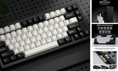 Chilkey ND75 Mechanical Keyboard: 75% Percent Aluminum Wireless Gaming 