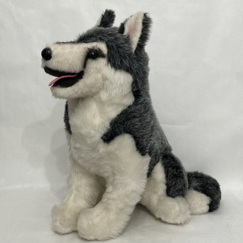 R Dakin Co Pillow Pets Nanook Siberian Husky 19 Zoll Plüschhund Vintage 1978 Large U of W - Bild 1 von 17