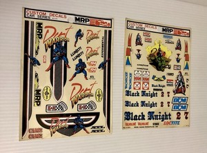 MRP Set/2 Sheets Custom Decals RC Car Series Black Knight/Dirt Warrior/Vintage 