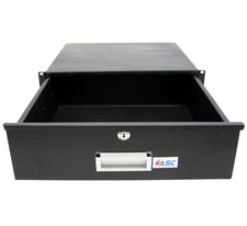 19" Rack Mount 3U Locking Drawer Pro Audio DJ Server Rack Lock Storage Cabinet