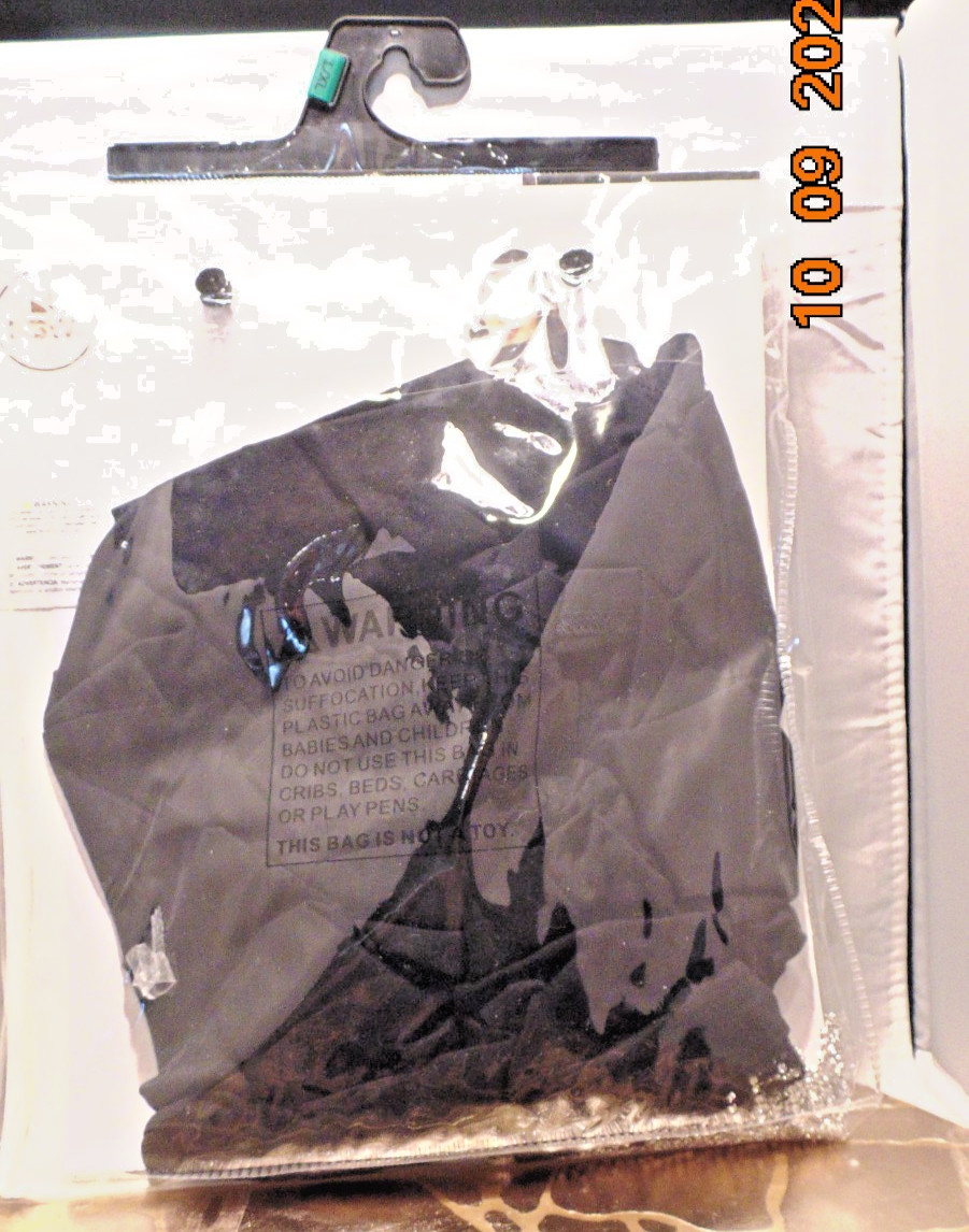 KBW Halloween Costume Black Cropped T-Shirt With Rhinestone Fringe  Women L/XL