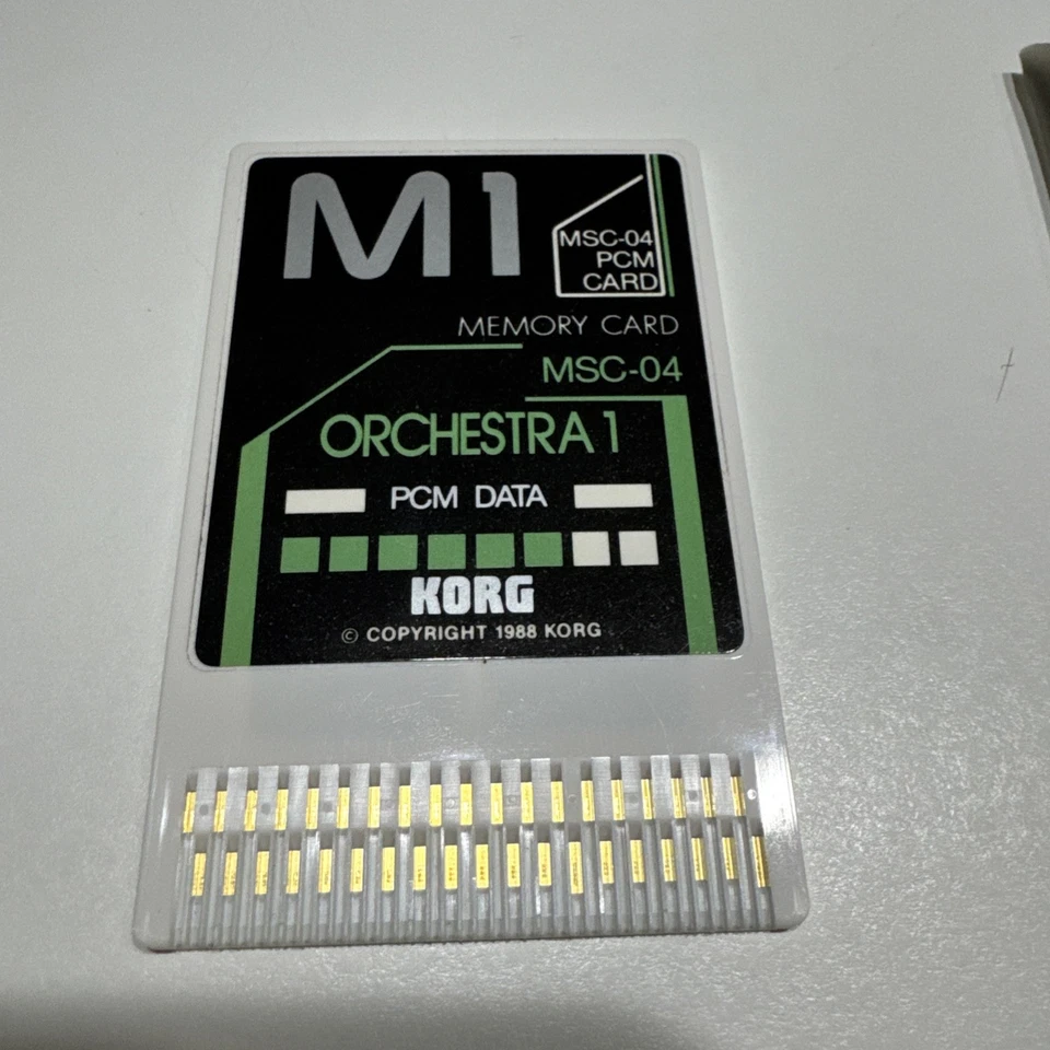 Korg M1 ORCHESTRA 1 MPC-04 Program Card & MSC-04 PCM Card EXC Condition 1988 - Image 3 of 4