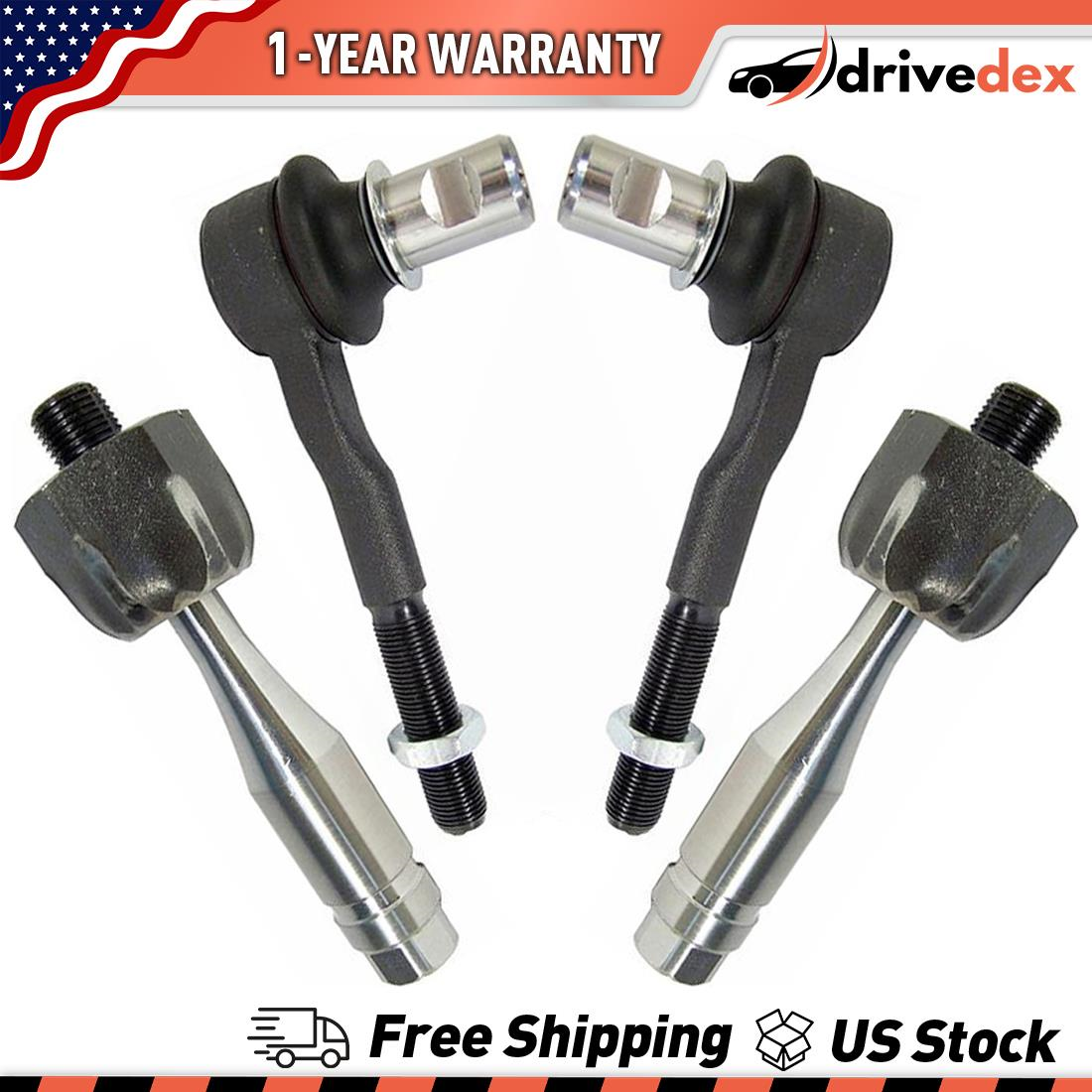 Delphi 4pcs Inner Outer Steering Tie Rod End for Audi A8 Quattro 2004-2009 2010