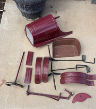 vtg Roadster metal Pedal Car parts to restore body Fenders Seat mechanicals etc