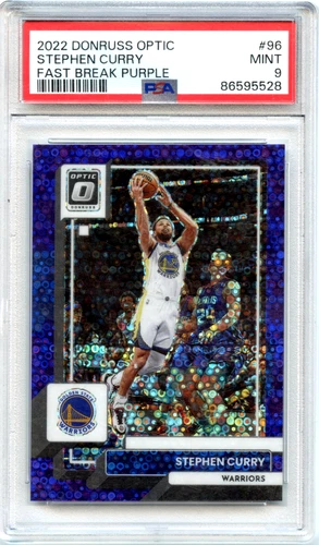 2022 Donruss Optic Basketball Fast Break Purple Stephen Curry #96 PSA 10