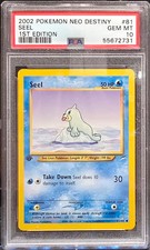 2002 Pokemon Neo Destiny Seel Gem Mint 1st Edition PSA 10 #81