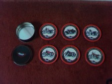 ATLAS EDITIONS CLASSIC MOTORBIKES COSTERS SET OF 6