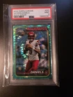 2024 Topps Chrome - Rookies Jayden Daniels #201 Aqua Sonar /199 (RC) PSA 9