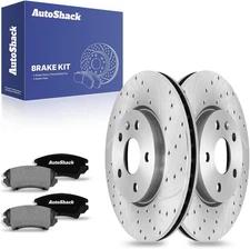 Autoshack Front Drilled & Slotted Brake Rotors Ceramic Brake Pads |  for 2010-20