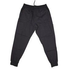 Cherokee Scrub Jogger Pants Mens Large W35 L30 Black Cargo Stretch WW215