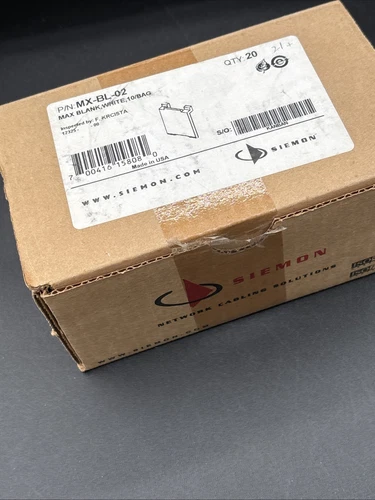 210-Siemon MX-BL-02 White Faceplate Jack Blanks New