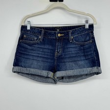 Gap Factory 1969 Size 6 Blue 100 Cotton Jean Shorts in Dark Denim Roll