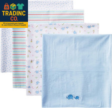 Spasilk Baby 4 Pack 100 Cotton Flannel Receiving Blanket