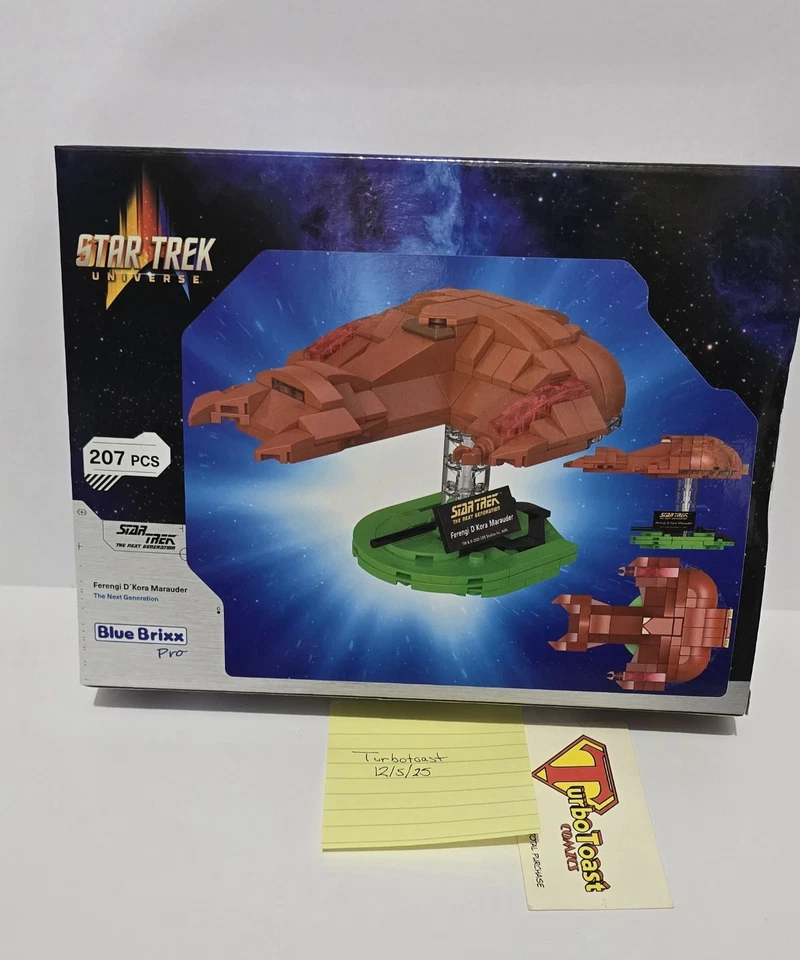 Bluebrixx Star Trek Ferengi Marauder 207 Piece Building Set NIB German Import  - Image 2 of 2